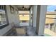 The patio features stone floors, ceiling fan and view of the neighborhood at 7810 Whitemarsh Way, Reunion, FL 34747