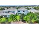 Stunning aerial view of a neighborhood showcasing lush greenery, pristine lawns, and well-maintained home exteriors at 1423 Bunker Dr, Davenport, FL 33896