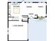 Detailed first floor plan showcasing the layout of the kitchen, living, and dining areas at 216 E Harding St, Orlando, FL 32806