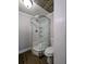 Renovated bathroom with stand up shower, updated fixtures, and bright lighting at 85 Heather Point Ct # 850, New Smyrna Beach, FL 32169
