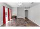 Living room with a fireplace and sliding glass doors to the pool area, providing ample light at 433 Woodcrest St, Winter Springs, FL 32708