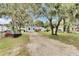 Single-story home with light blue siding, a cozy front porch, and a well-maintained lawn at 4854 Myrtle View N Dr, Mulberry, FL 33860