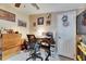 Functional home office with neutral walls, ceiling fan, and space for a desk at 4854 Myrtle View N Dr, Mulberry, FL 33860