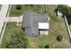 Aerial view of the home showcasing the backyard, patio, and the surrounding neighborhood at 5316 Dorman Rd, Lakeland, FL 33813