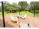 Relax on the backyard deck with view of fenced yard and lots of shade trees at 12844 Oulton Cir, Orlando, FL 32832