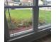 Bright window view overlooking a beautifully landscaped yard with colorful flowers, adding charm and curb appeal at 7144 Remington Oaks Loop, Lakeland, FL 33810