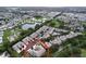 Aerial view of community highlighting well-maintained residences, green spaces, and convenient access to nearby amenities at 776 Grasslands Village Cir # 776, Lakeland, FL 33803