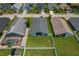 An aerial view of a home with a well-maintained lawn in a neighborhood setting at 2576 Boots Rd, Lakeland, FL 33810
