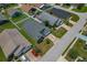 Aerial view of the home featuring a well-maintained lawn and neighborhood at 2576 Boots Rd, Lakeland, FL 33810