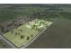Aerial view of a sprawling parcel featuring a well-kept home, circular driveway, and ample greenery with property lines at 9419 Alturas Babson Park Cutoff Rd, Bartow, FL 33830