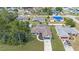 Aerial view of a beautiful single Gathering home with a two-car garage and a driveway at 2645 Sw 148Th Ln, Ocala, FL 34473