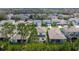 An aerial view of modern homes in a well-planned community surrounded by lush green trees and manicured lawns at 7072 Scruboak Ln, Orlando, FL 32818