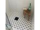Modern shower with patterned tile floors and glass partition at 734 Maryland Ave, Winter Park, FL 32789