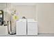 Laundry area features a washer, dryer, and water heater at 562 Nardello Dr, Deltona, FL 32725