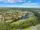Expansive aerial view of a golf course community, revealing beautiful homes and scenic waterfront views at 414 Long Cove Ct, Ormond Beach, FL 32174