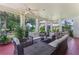 Spacious screened patio offering comfortable seating and views of the lush backyard at 414 Long Cove Ct, Ormond Beach, FL 32174