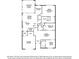 Detailed floor plan showcasing the layout of the home, including the living room, kitchen, bedrooms, and outdoor spaces at 154 Indian Wells Ave, Kissimmee, FL 34759