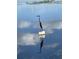 Heron standing on a floating dock in a pond, reflecting in the water at 1553 Amber Leaf Cir, Ocoee, FL 34761