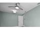 The bedroom is enhanced by a ceiling fan, an additional light fixture, and a convenient closet space at 1304 E Myrtle St, Lakeland, FL 33801