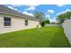 Expansive backyard with lush green lawn and privacy fence, perfect for outdoor activities at 2973 Blackwater Creek Dr, Lakeland, FL 33810