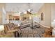 Open-concept living room with high ceilings, decorative features, and a comfortable seating area at 2973 Blackwater Creek Dr, Lakeland, FL 33810