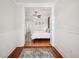 Bedroom view with hard wood floors and a ceiling fan at 739 Park Hill Ave, Lakeland, FL 33801