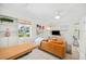 Cozy living room with leather sofa, bright windows and open layout at 739 Park Hill Ave, Lakeland, FL 33801