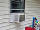 Exterior shot of an air conditioning unit in a window at 3220 Avenue J Nw, Winter Haven, FL 33881