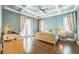 Spacious main bedroom with hardwood floors, coffered ceiling, and natural light at 2401 Lafayette Ave, Winter Park, FL 32789