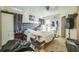 A bedroom with tile floors, neutral walls, and a sliding closet door at 107 Talavera Ln, Kissimmee, FL 34758