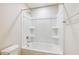 Bathroom featuring a clean white shower and a toilet at 3767 King Hill Dr, Haines City, FL 33844