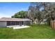 Spacious backyard, featuring a large tree and lush lawn at 248 Lake Thomas Dr, Winter Haven, FL 33880