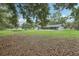 Expansive backyard with lush green grass, mature trees, and a view of the rear of the home at 5525 Tillman Rd, Lakeland, FL 33810