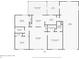 Floor plan for the home showing the layout of rooms, including bedrooms, bathrooms, and living areas at 2825 Woodcrest Ln, Lakeland, FL 33805