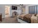 Spacious main bedroom with a king-size bed and an ensuite bathroom at 6909 Farris Dr, Lakeland, FL 33811