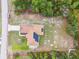 Aerial view of the property with a red boundary outline around the parcel at 8628 Sw 133Rd Lane Rd, Ocala, FL 34473