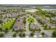 Expansive aerial view showcasing the community's well-maintained homes, landscaping, and serene lake at 16324 Brisk Breeze Aly, Winter Garden, FL 34787