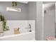 Bathroom features soaking tub and separate glass enclosed shower at 2869 Hickory Ridge Dr, Lakeland, FL 33813