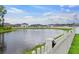 Scenic view of the pond surrounded by well-maintained lawns and lovely homes at 2175 Old Mining Rd, Lakeland, FL 33801