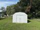 Storage shed in the backyard at 4861 Myrtle View N Dr, Mulberry, FL 33860