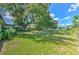A lush backyard, featuring a spacious lawn, chain link fence, and a serene outdoor space at 475 W Ethelene St, Bartow, FL 33830