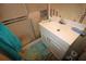 Bathroom featuring a white sink vanity and walk in shower at 515 Cassandra Ln, Lakeland, FL 33809