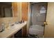 Bathroom featuring a vanity sink and a shower/tub combo at 515 Cassandra Ln, Lakeland, FL 33809