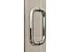 Chrome shower door handle on a modern glass shower showcasing sleek design and functionality at 5793 Timber Meadow Way, St Cloud, FL 34771