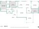 A floor plan featuring a living room, dining area, kitchen, primary bedroom, sun room and two baths at 21078 Sw Honeysuckle St, Dunnellon, FL 34431