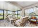 Covered patio offers a comfortable seating area with screened windows and views of the fenced yard at 3321 Pintello Ave, New Smyrna Beach, FL 32168