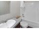 Clean bathroom featuring a white vanity with a gray countertop and a tiled shower at 40144 Camphor Rd, Lady Lake, FL 32159