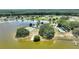 Nice aerial view showcasing the community's amenities including tennis courts, pool, and lake access at 4709 Club Cir, Lakeshore, FL 33854