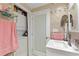 Bathroom with built-in washer/dryer and a modern sink and vanity at 4709 Club Cir, Lakeshore, FL 33854