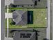 Aerial view of a home with fenced in backyard, well maintained landscaping, and a large driveway at 5660 Elsinore Way, Lakeland, FL 33805